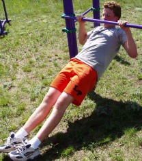 Dual Exercise Bars at Outdoor Fitness Equipment