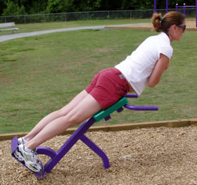 Back Extension at Outdoor Fitness