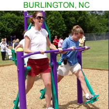 Outdoor Fitness Exercise Equipment Park Trail Course Burlington North Carolina NC